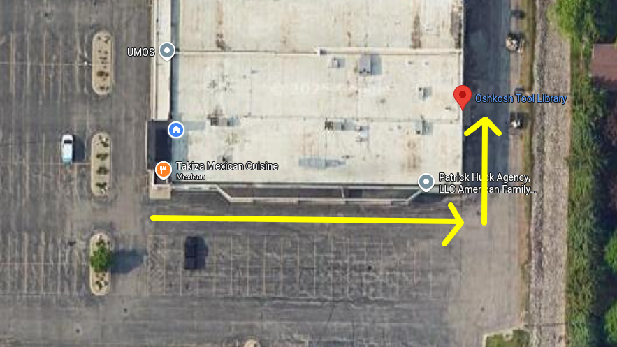 Screenshot of google maps showing where to find the library